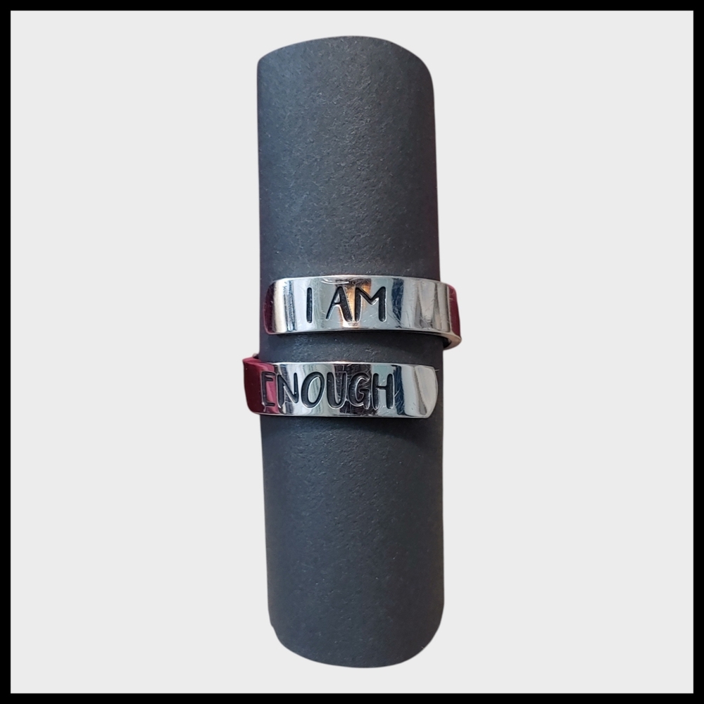 "I AM ENOUGH" Adjustable Wrap Ring - Picture 2 of 4